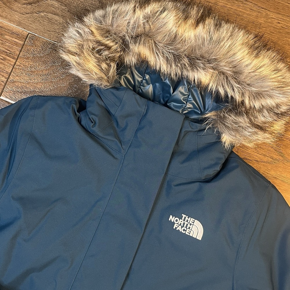 The North Face Arctic Down Parka Women's XS 600 Fill Midnight Petrol New $350